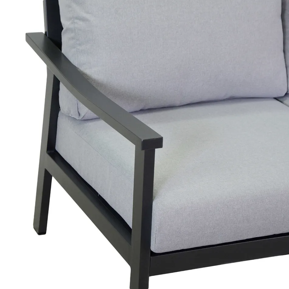 Stue bestående af 1 sofa, 2 lænestole og 1 sofabord - Ticket Viadurini