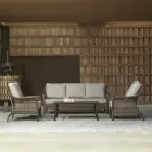 Stue bestående af 2 lænestole, 1 sofa og 1 sofabord - parasol Viadurini