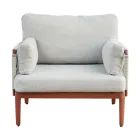 Stue bestående af 2 lænestole, 1 sofa og sofabord i aluminium - Symphony Viadurini