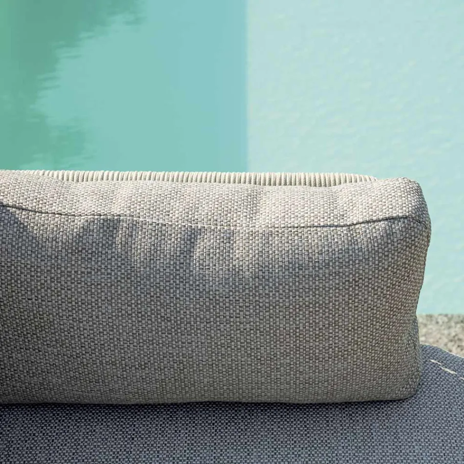 Stue bestående af 2 lænestole, 1 sofa og sofabord i aluminium - Symphony Viadurini