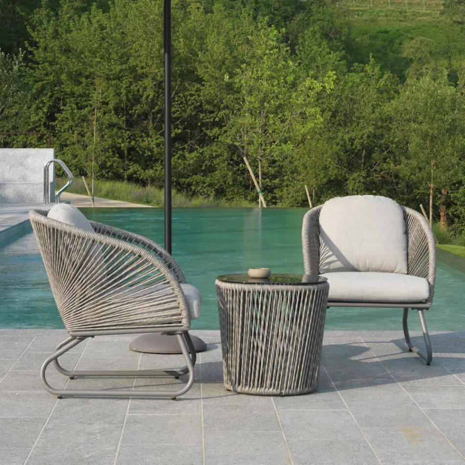 Stue bestående af 2 lænestole med sofabord - Kuffert Viadurini