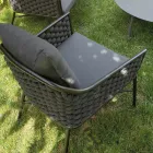 Stue bestående af sofa, lænestole og 2 alu sofaborde - Yuma Viadurini