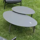 Stue bestående af sofa, lænestole og 2 alu sofaborde - Yuma Viadurini