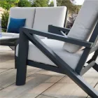 Stue bestående af sofa, sofabord og lænestole med fodstøtte - Opslagstavle Viadurini