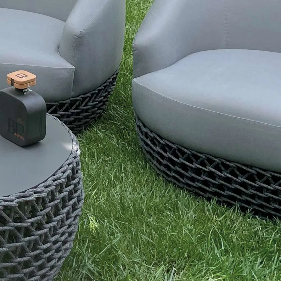 Udendørs vævet stof Base Lounge Sæt - Pixie Viadurini