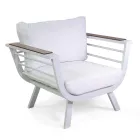 Udendørs stue bestående af 2 lænestole og 1 aluminiumsbord - Righello Viadurini