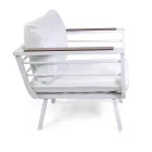 Udendørs stue bestående af 2 lænestole og 1 aluminiumsbord - Righello Viadurini