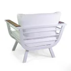 Udendørs stue bestående af 2 lænestole og 1 aluminiumsbord - Righello Viadurini