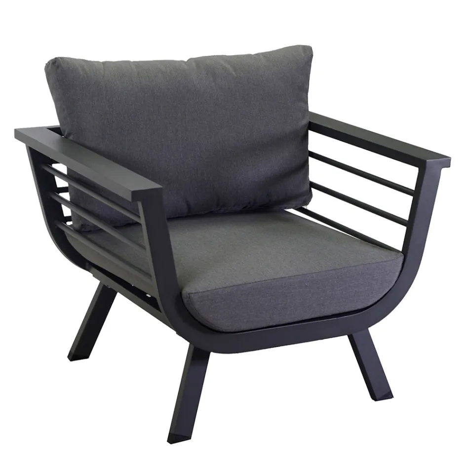 Udendørs stue bestående af 2 lænestole og 1 sofabord - Righello Viadurini