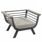 Udendørs stue bestående af 2 lænestole og 1 sofabord - Righello Viadurini