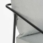 Udendørs stue med 1 sofa, 2 lænestole og 2 stålborde - foretrækkes Viadurini