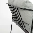 Udendørs stue med 1 sofa, 2 lænestole og 2 stålborde - foretrækkes Viadurini