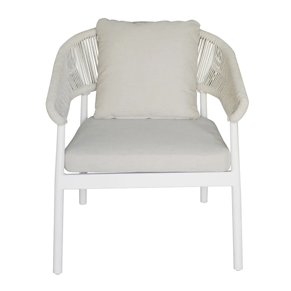 Udendørs stue med hynder og afrundede armlæn - Zenith Viadurini