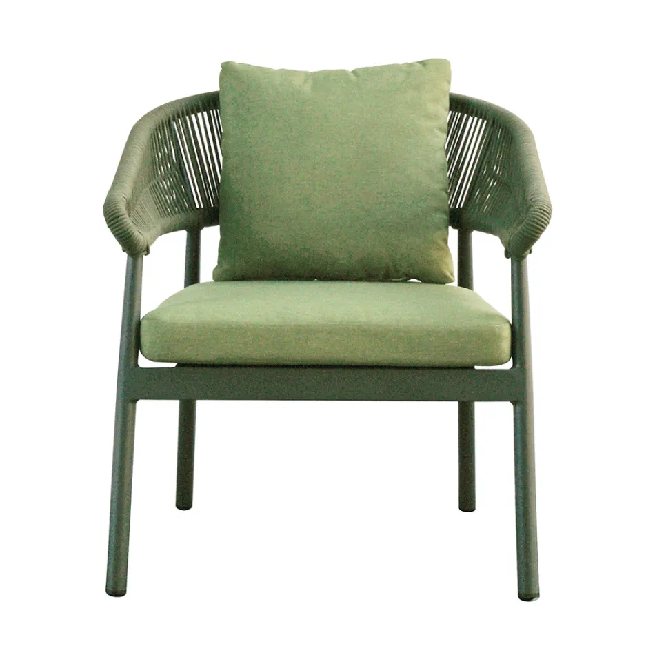 Udendørs stue med hynder og afrundede armlæn - Zenith Viadurini