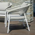 Udendørs stue med afrundede hynder og armlæn - Zenith Viadurini