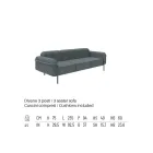 Udendørs stue med sofa og 2 lænestole i stof Made in Italy - Suki Viadurini