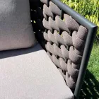 Udendørs stue med sofa, lænestol og rektangulært sofabord - Mælkebøtte Viadurini