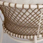 Udendørs lounge med aluminiumsramme og ryglæn i reb - Skyline Viadurini