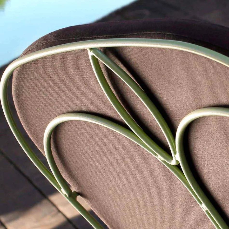 Udendørslounge med håndlavet jernkonstruktion fremstillet i Italien - Melinda Viadurini