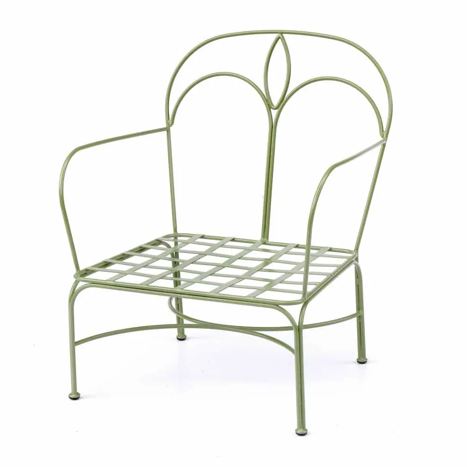 Udendørslounge med håndlavet jernkonstruktion fremstillet i Italien - Melinda Viadurini