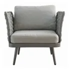 Udendørs stue med sofabord i aluminium i forskellige farver - Harmony Viadurini