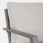 Udendørslounge i aluminium med hynder beklædt i stof - Armonia Viadurini