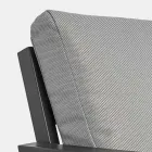 Udendørslounge i aluminium med hynder beklædt i stof - Armonia Viadurini