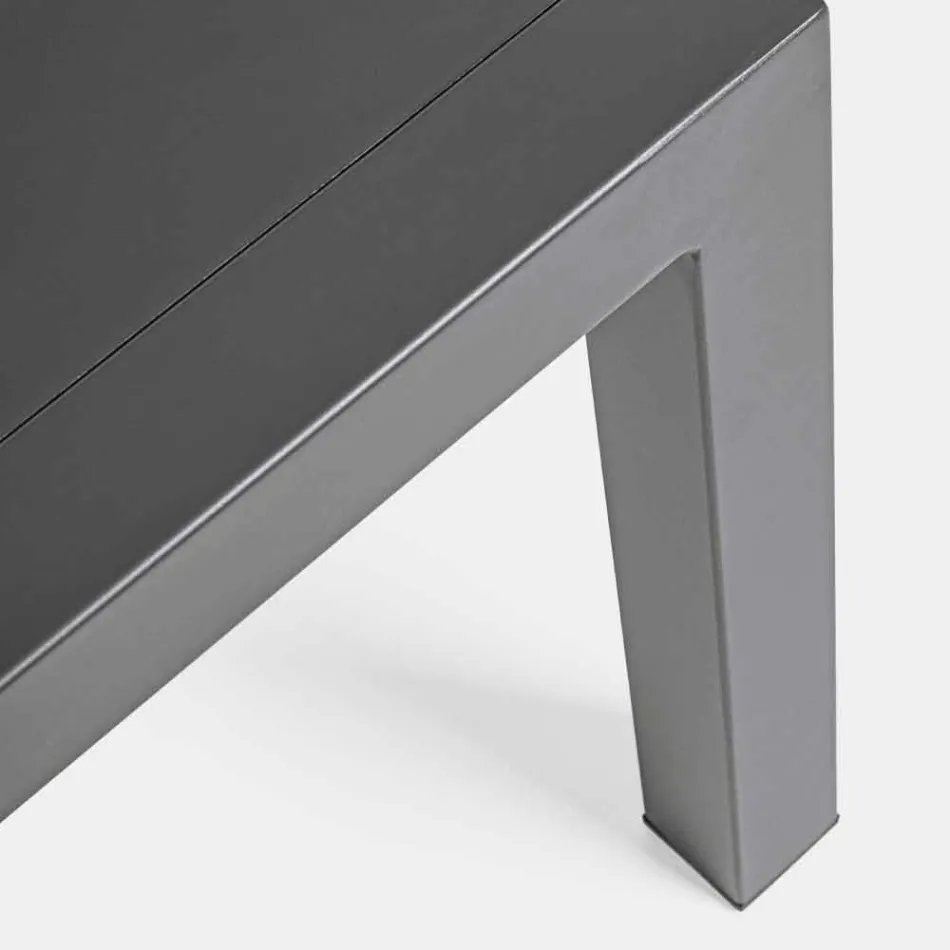 Udendørslounge i aluminium med hynder beklædt i stof - Armonia Viadurini