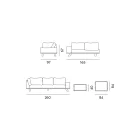 Outdoor Lounge i sort aluminium med keramisk sofabord - Ghislain Viadurini