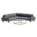 Outdoor Lounge i sort aluminium med keramisk sofabord - Ghislain