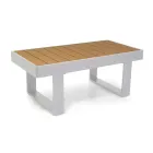 Udendørs lounge lavet af aluminium og armlæn af polywood - City Viadurini