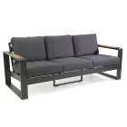 Udendørs lounge lavet af aluminium og armlæn af polywood - City Viadurini