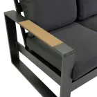 Udendørs lounge lavet af aluminium og armlæn af polywood - City Viadurini