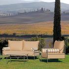 Artisan Garden Lounge med jernkonstruktion fremstillet i Italien - Lisotto Viadurini