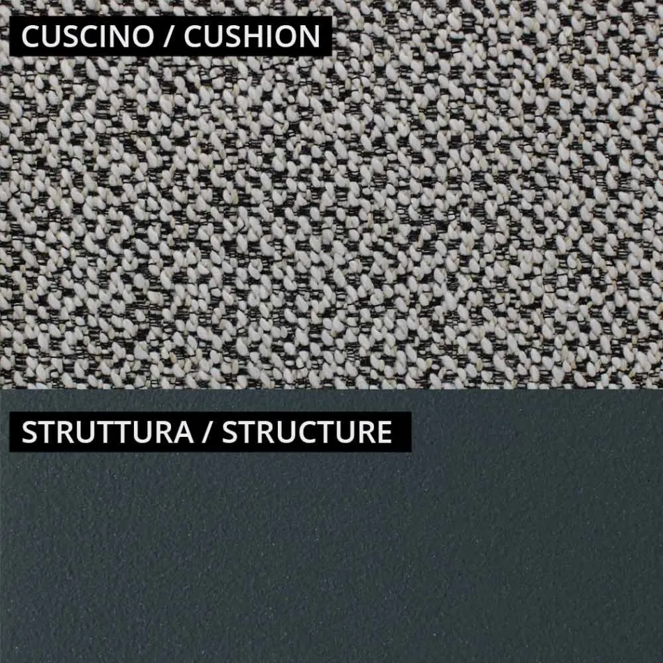 Havestue med 1 sofa og 2 lænestole Made in Italy - Plantekasse Viadurini