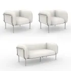 Havestue med 1 sofa og 2 lænestole Made in Italy - Plantekasse Viadurini