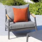 Havelounge med 2 lænestole, 1 sofa og 1 aluminiumsbord - Minni Viadurini