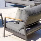 Havelounge med 2 lænestole, 1 sofa og 1 aluminiumsbord - Minni Viadurini