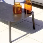 Havelounge med 2 lænestole, 1 sofa og 1 aluminiumsbord - Minni Viadurini