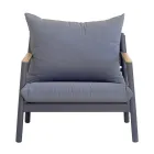 Havelounge med 2 lænestole, 1 sofa og 1 aluminiumsbord - Minni Viadurini