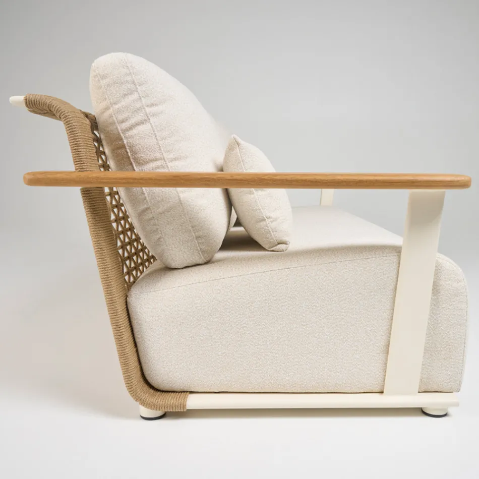 Havestue med sofa, 2 lænestole og sofabord - Montorio Viadurini