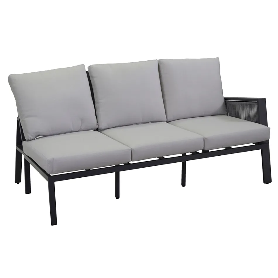 Havelounge med sofa og sofabord lavet af aluminium - Label Viadurini