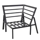 Havelounge med sofa og sofabord lavet af aluminium - Label Viadurini