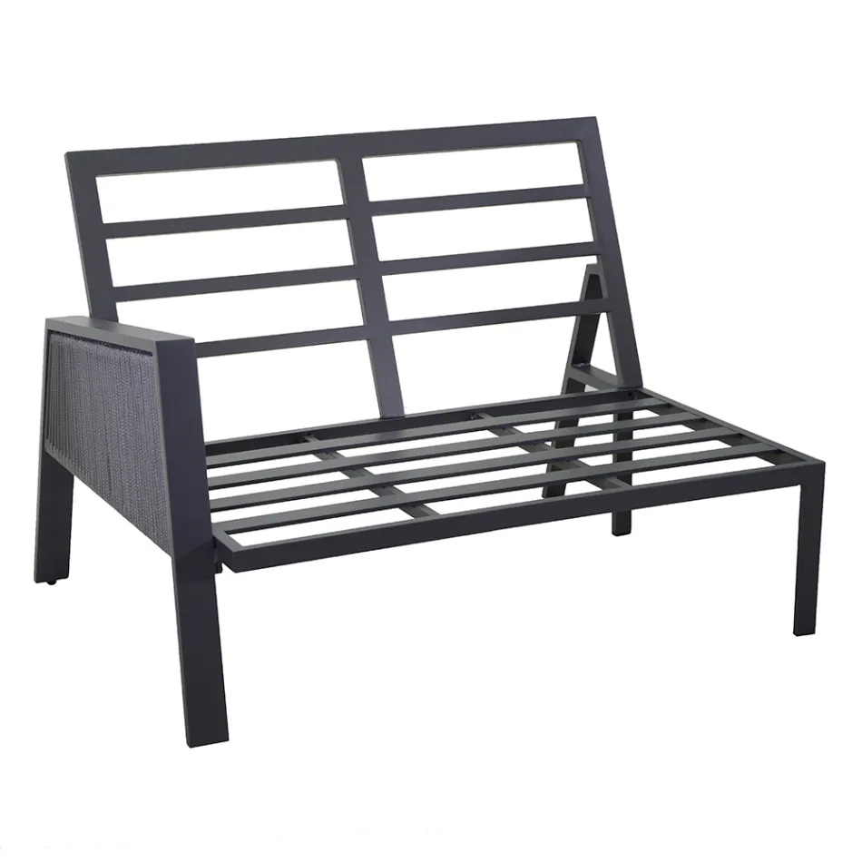 Havelounge med sofa og sofabord lavet af aluminium - Label Viadurini