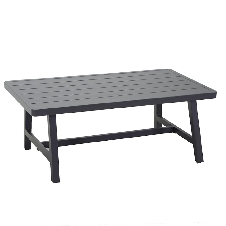 Havelounge med sofa og sofabord lavet af aluminium - Label Viadurini