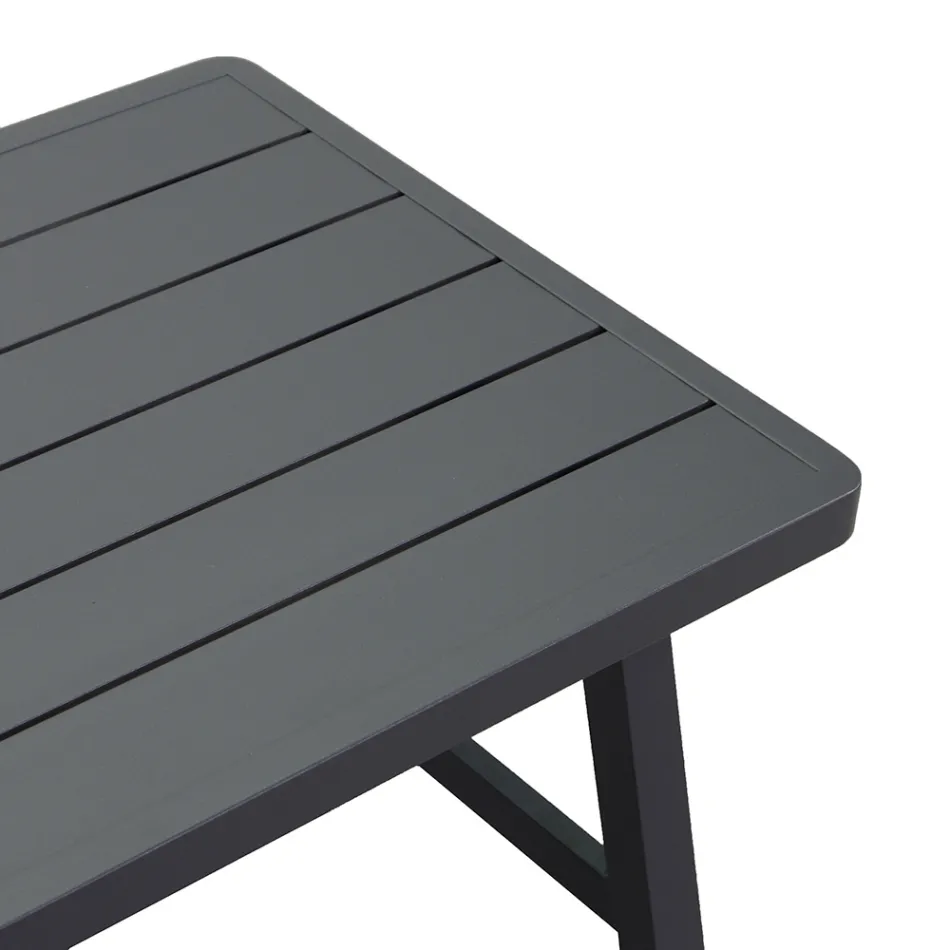 Havelounge med sofa og sofabord lavet af aluminium - Label Viadurini