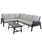 Havelounge med sofa og sofabord lavet af aluminium - Label Viadurini