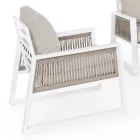 Havelounge i hvidt eller sort aluminiumsdesign - Milk Rain Viadurini