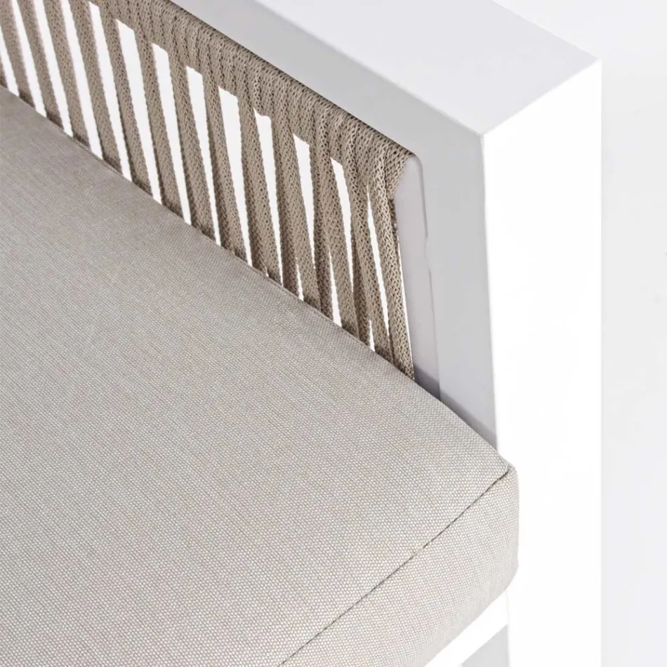 Havelounge i hvidt eller sort aluminiumsdesign - Milk Rain Viadurini