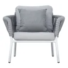 Aluminium og Rope Garden Lounge med Sofabord - Dingo Viadurini